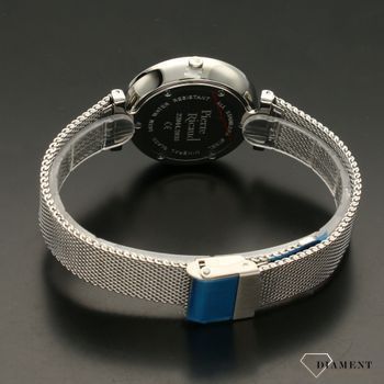 Modny SET składający się z zegarka i dołączonego, wymiennego skórzanego paska w kolorze beżowym. Zegarek na bransolecie meshowej (4).jpg